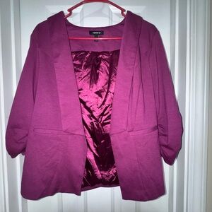 Torrid Fuchsia Blazer with Satin Lining
